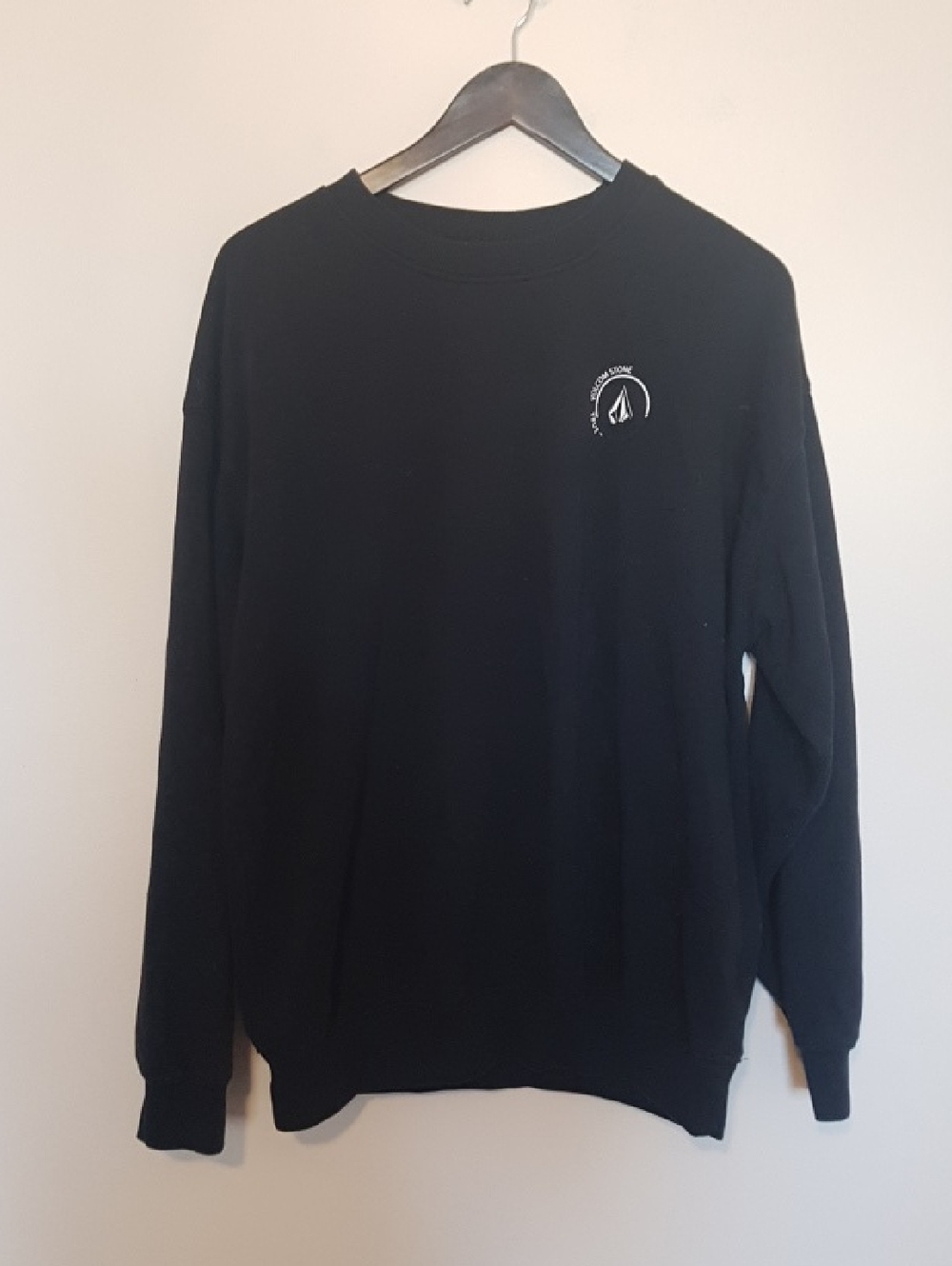Volcom Black Crewneck Sweater with White Logo